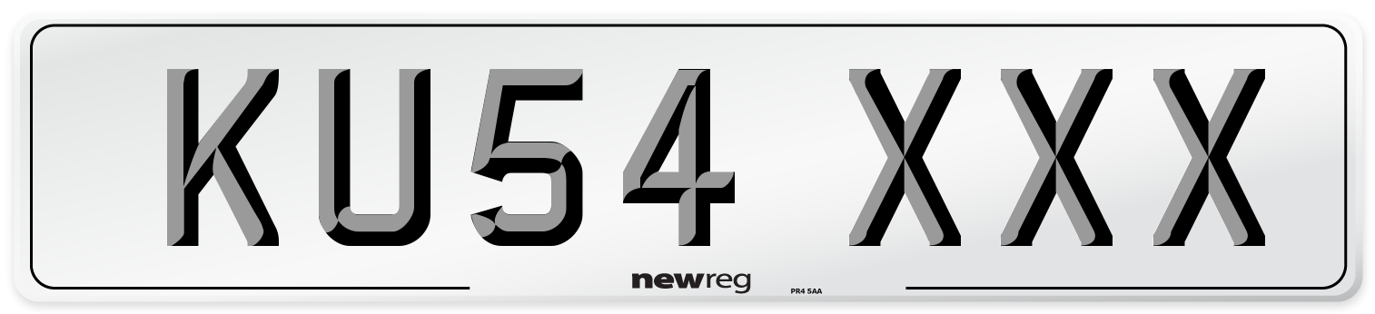 KU54 XXX Number Plate from New Reg